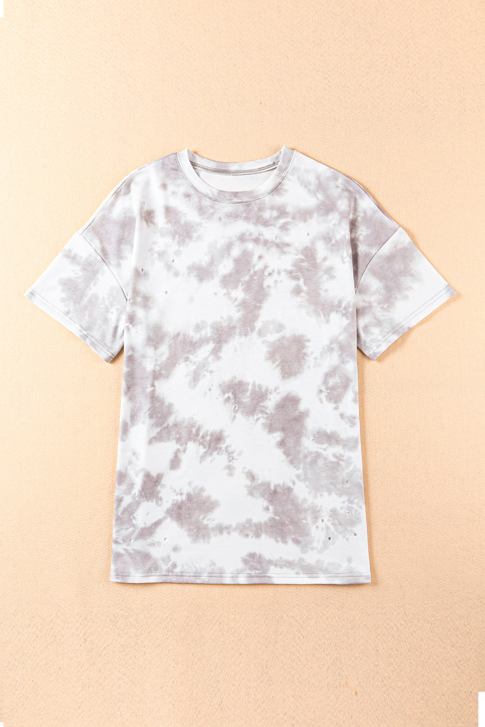 Buy Tie-Dye Round Neck Short Sleeve Tunic Tee by Faz