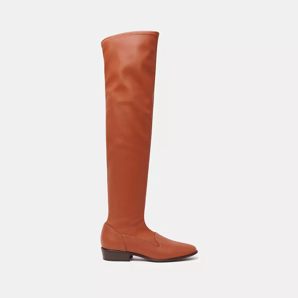 Elegant Velvet Ankle Boots in Brown