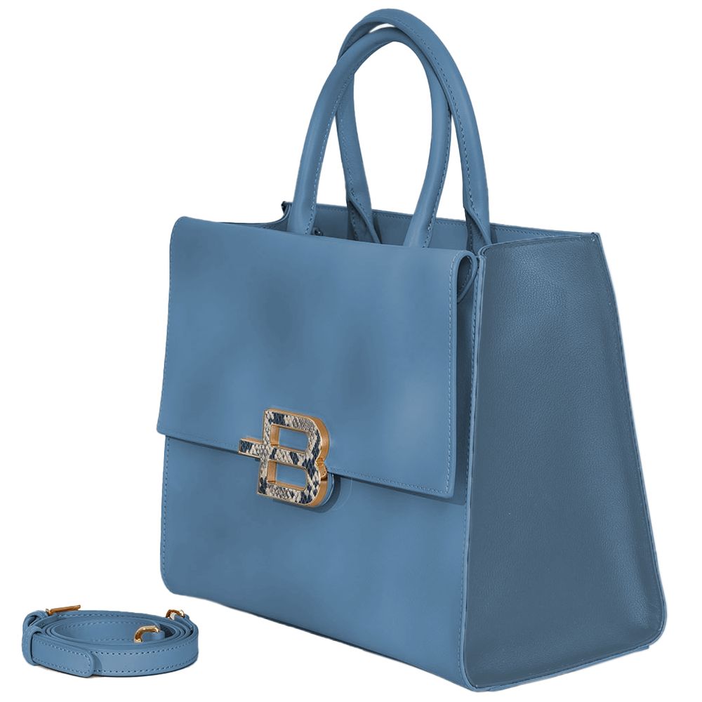 Chic Calfskin Handbag with Magnet Detail