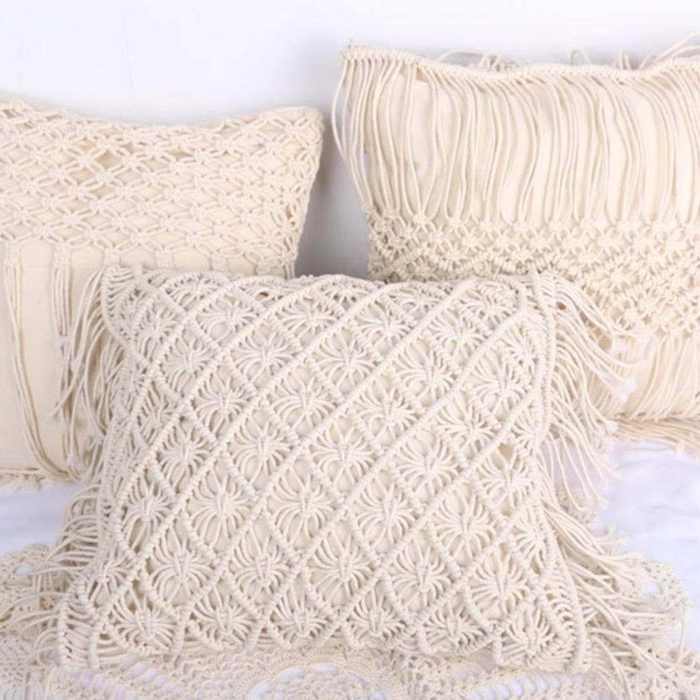 Buy Macrame Hand-woven Thread Pillow Covers by Faz