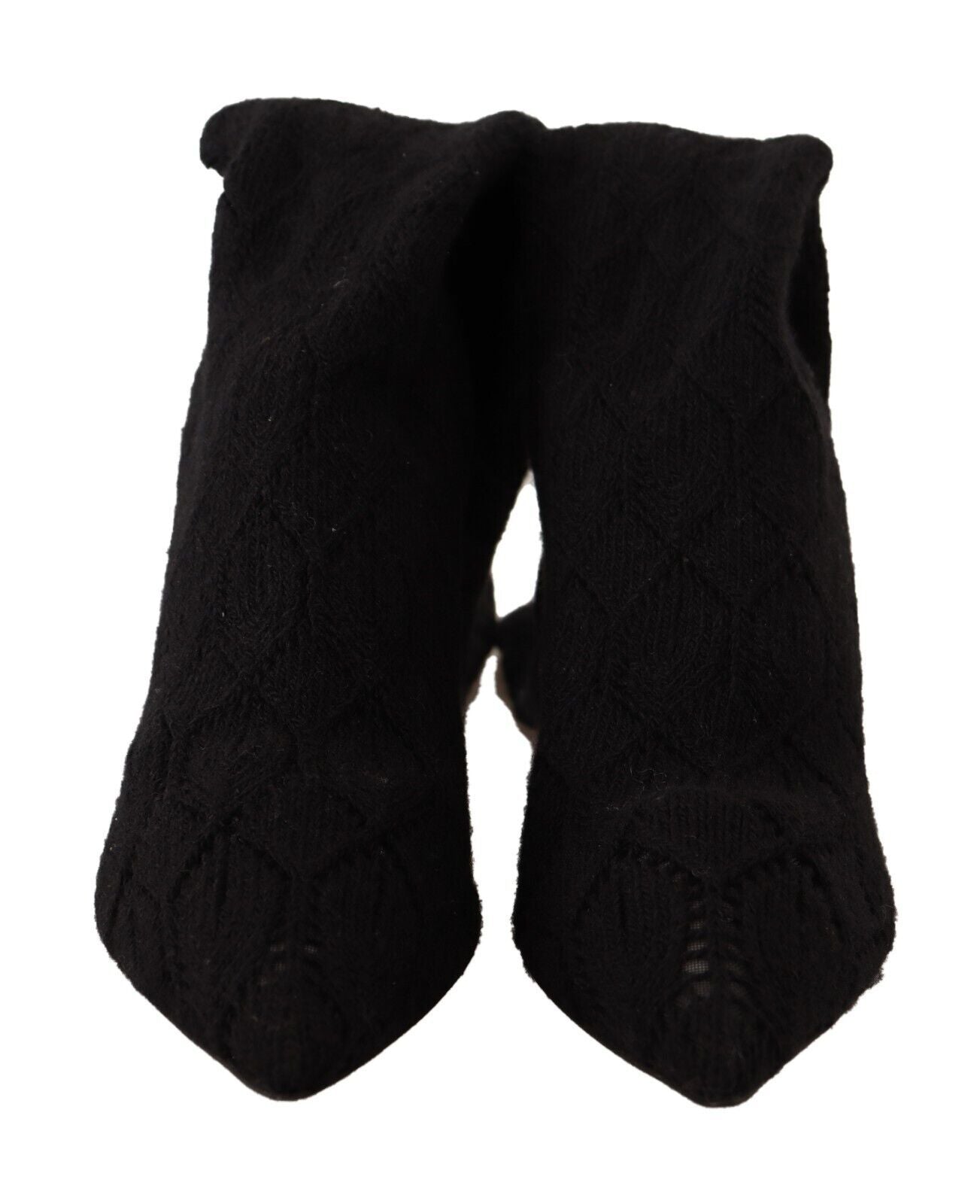 Elegant Black Stretch Socks Boots