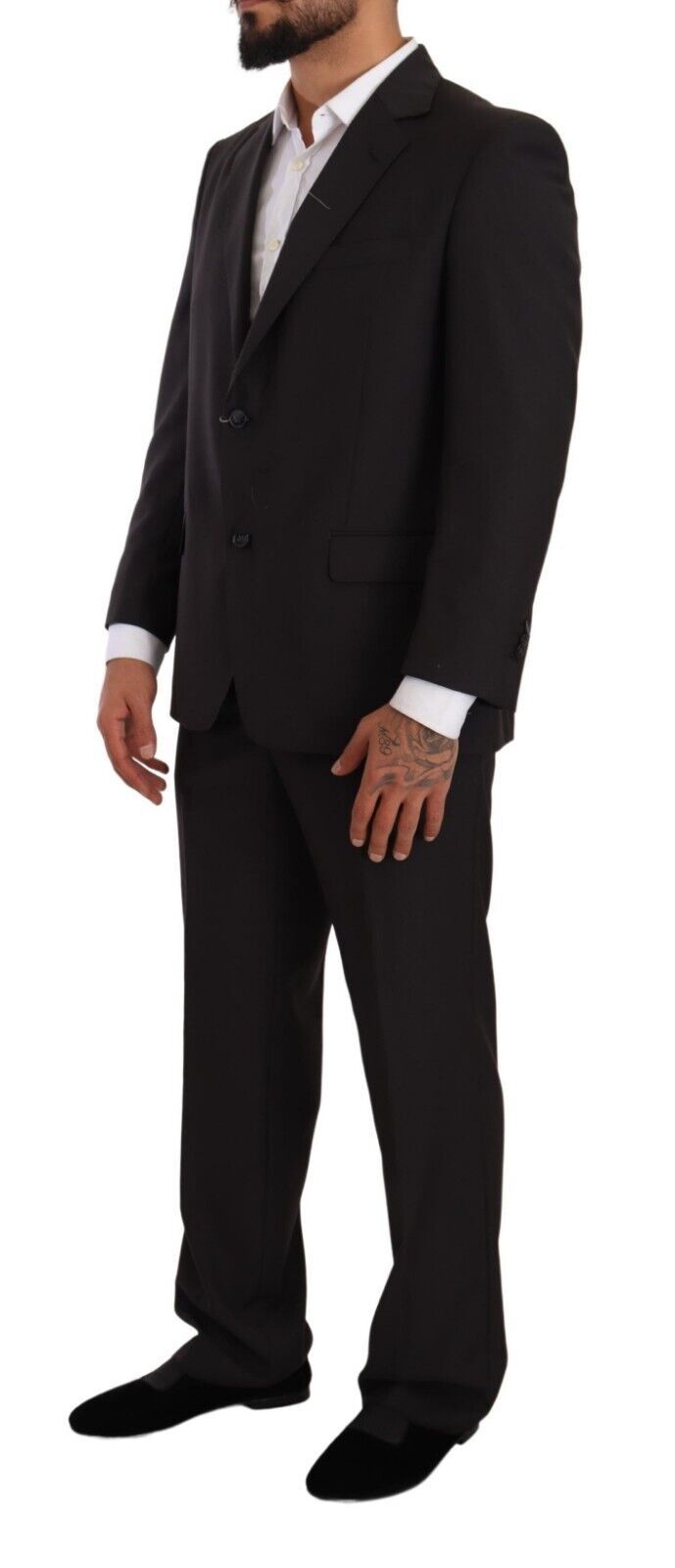 Sleek Grey 2-Piece Mens Suit with Notch Lapels