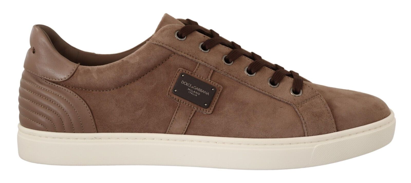 Elegant Brown Leather Sneakers for Men