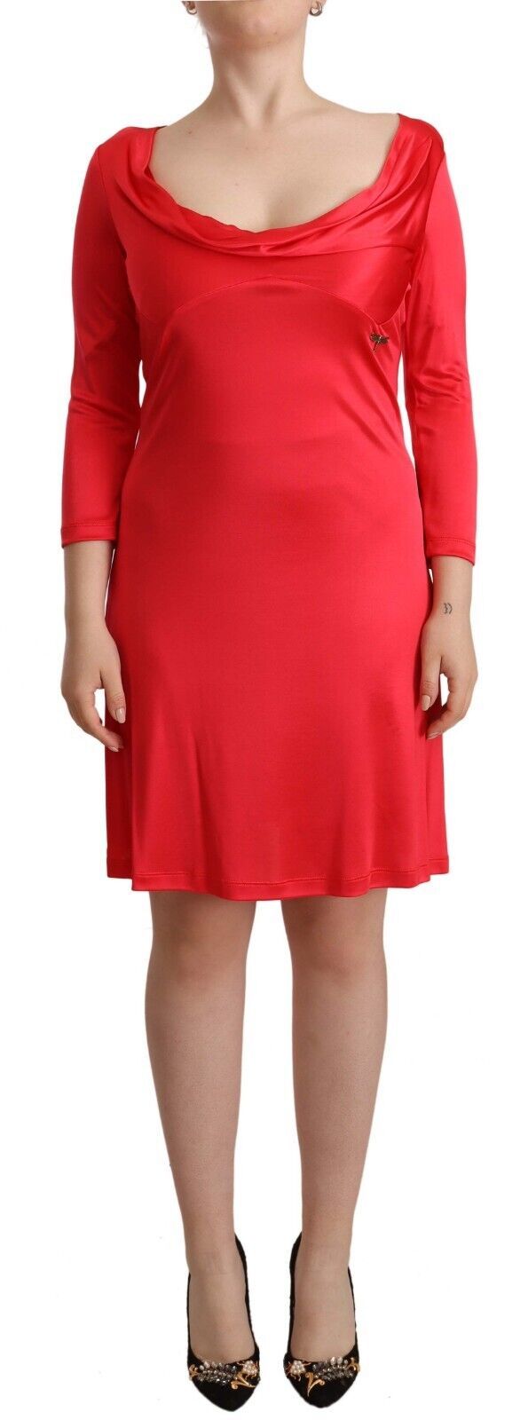 Elegant Red Knee-Length Sheath Dress