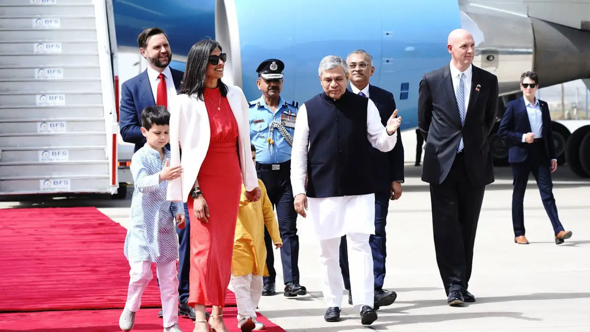Usha Vance's Bright Red Dress: A Symbol of Cultural Diplomacy During US Vice President's Visit to India