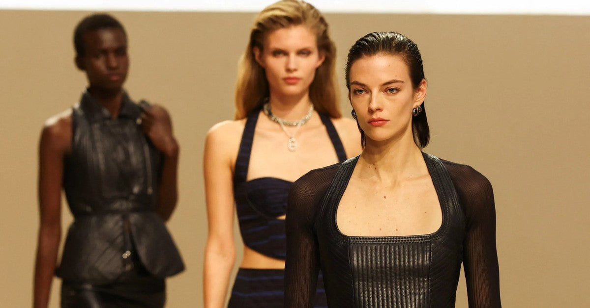Hermès Leather Brassiere Tops Redefine Paris Runway Luxury