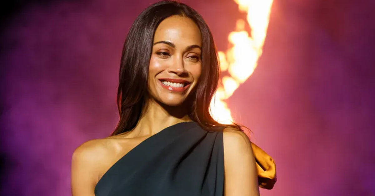 Zoe Saldaña’s Optical Illusion Belt Skirt Redefines Power Dressing