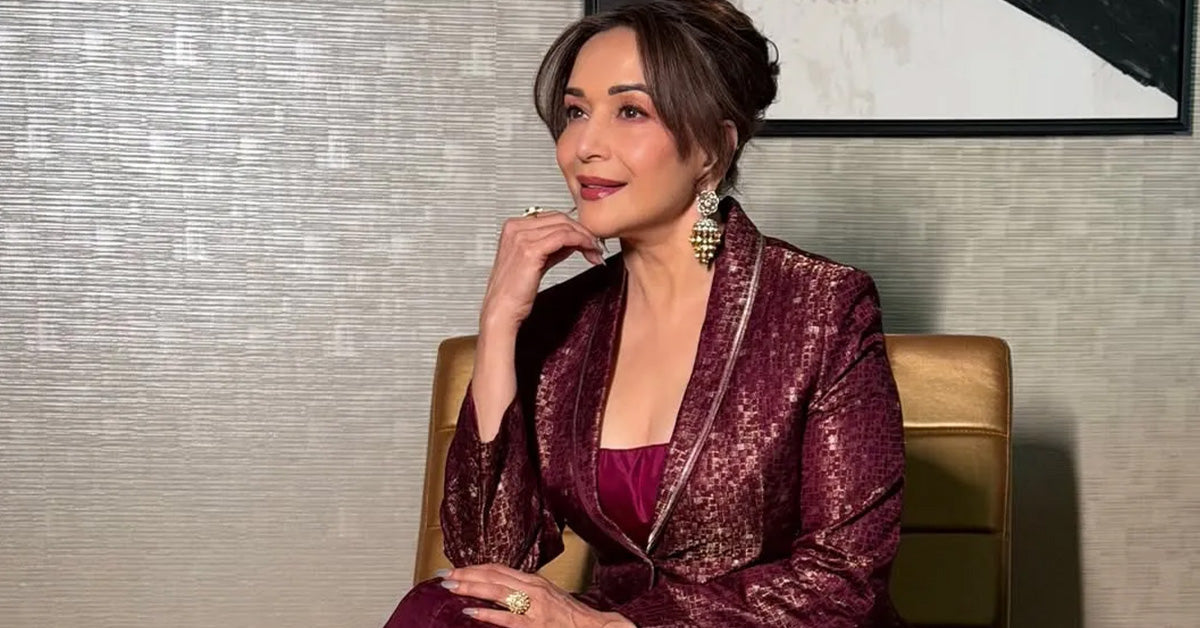Madhuri Dixit’s Maroon Renaissance: Why Silk Tissue is the New Gold Standard