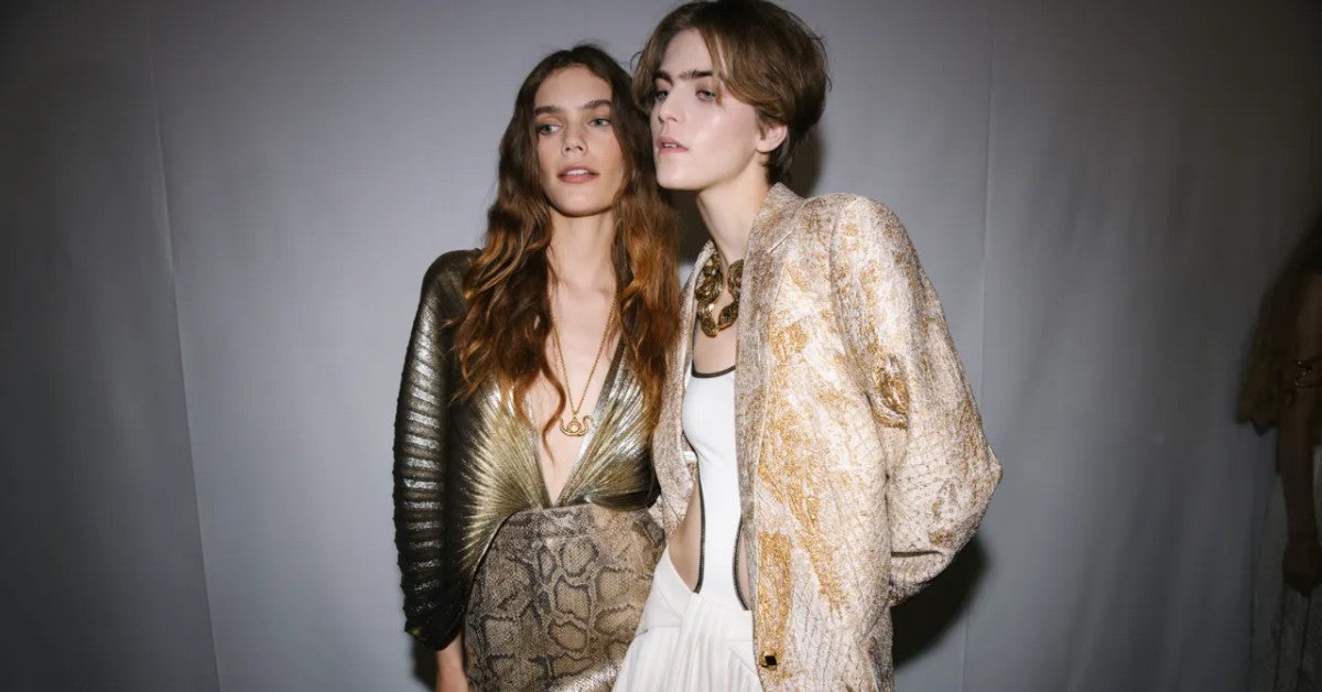 Roberto Cavalli SS26: Golden Transformations Backstage at Milan