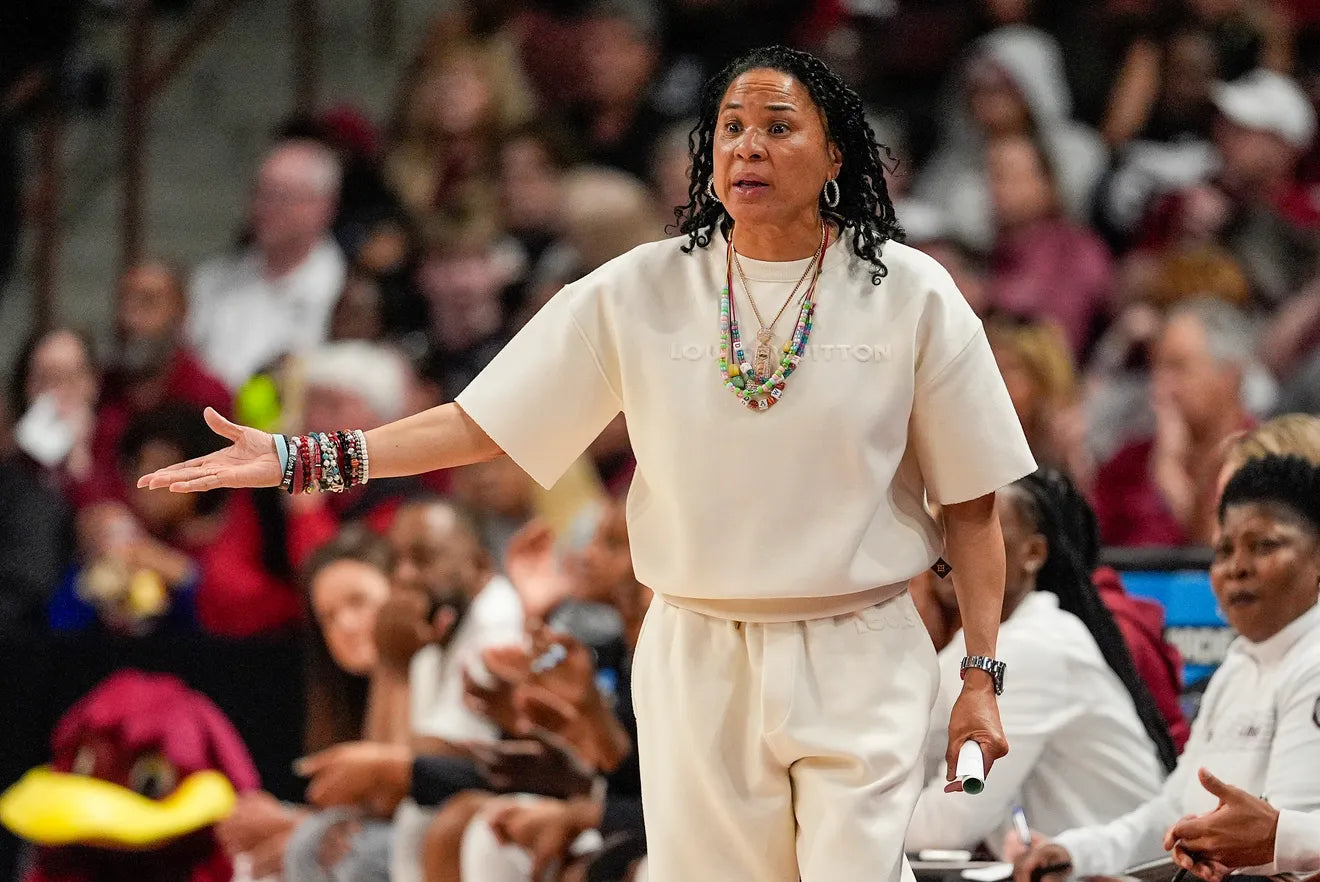 Dawn Staley's Dazzling "PLIES" Chain Steals the Spotlight in NCAA Tournament Opener
