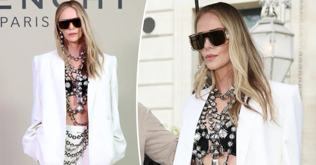 Charlize Theron Stuns in Givenchy’s Jewel Top at Paris Fashion Week