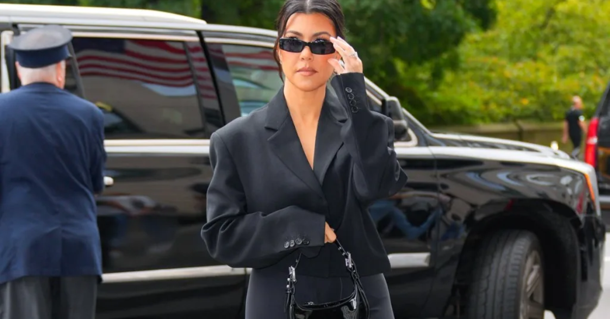 Kourtney Kardashian’s Goth Ensemble Redefines Family Style Moments
