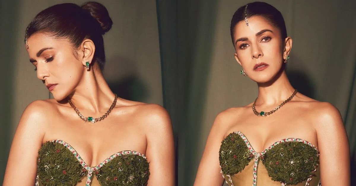 Nimrat Kaur's Regal Gold & Green Fusion