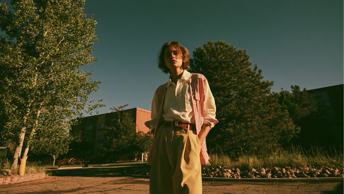Layered preppy summer look illustrating the new uniform of 2026 with polo, button-down, and relaxed trousers