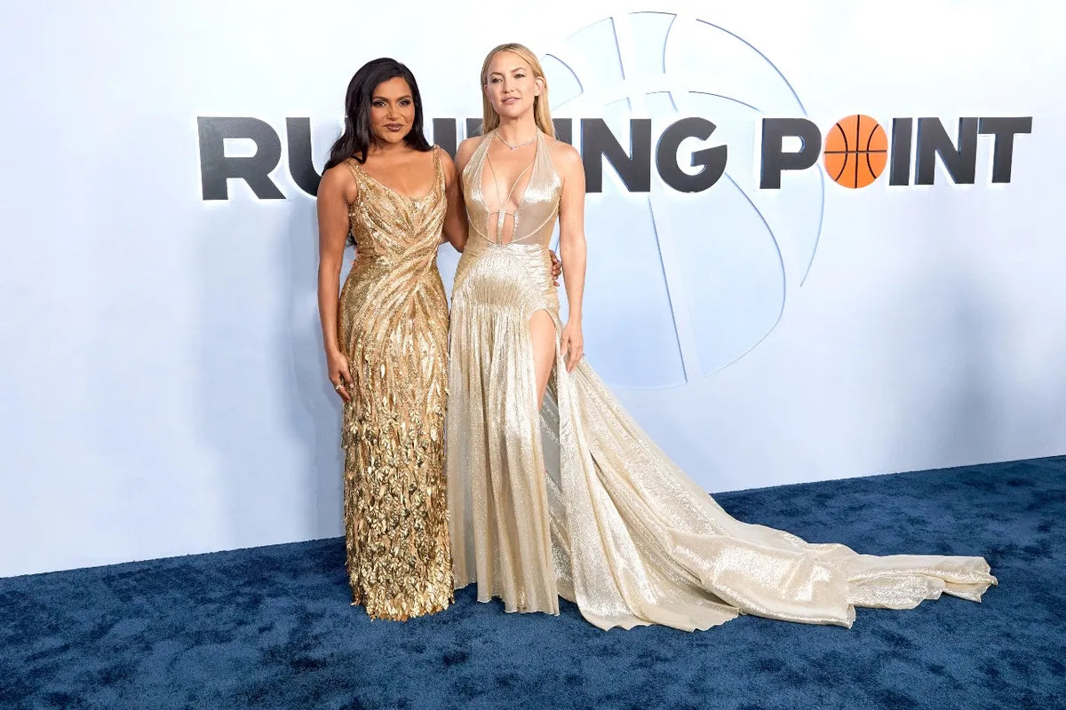 Kate Hudson and Mindy Kaling Go for Gold: A Look at Their Anticipated Netflix Show and Red-Carpet Style