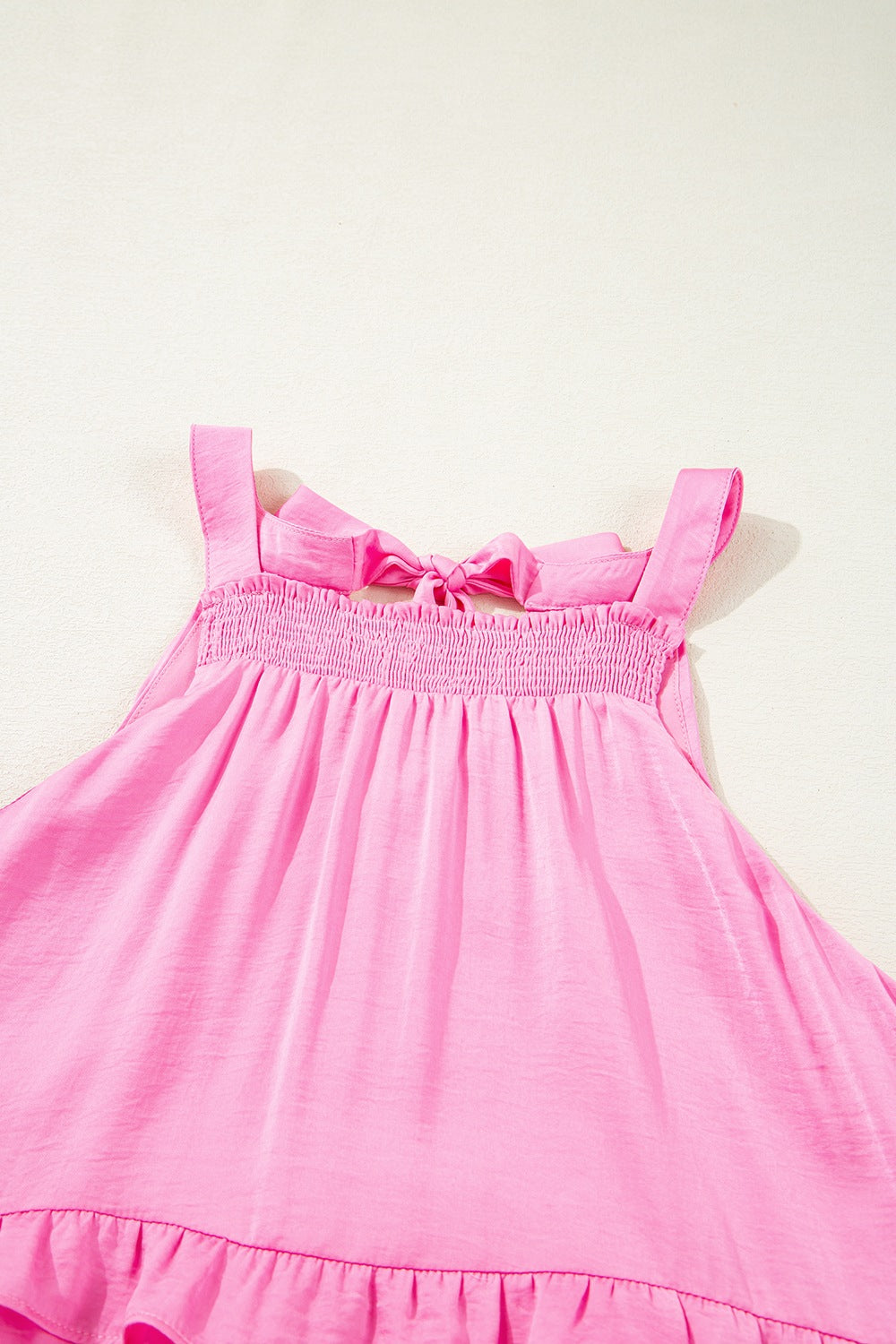 Buy Tied Back Ruffled Layered Sleeveless Mini Dress by Faz