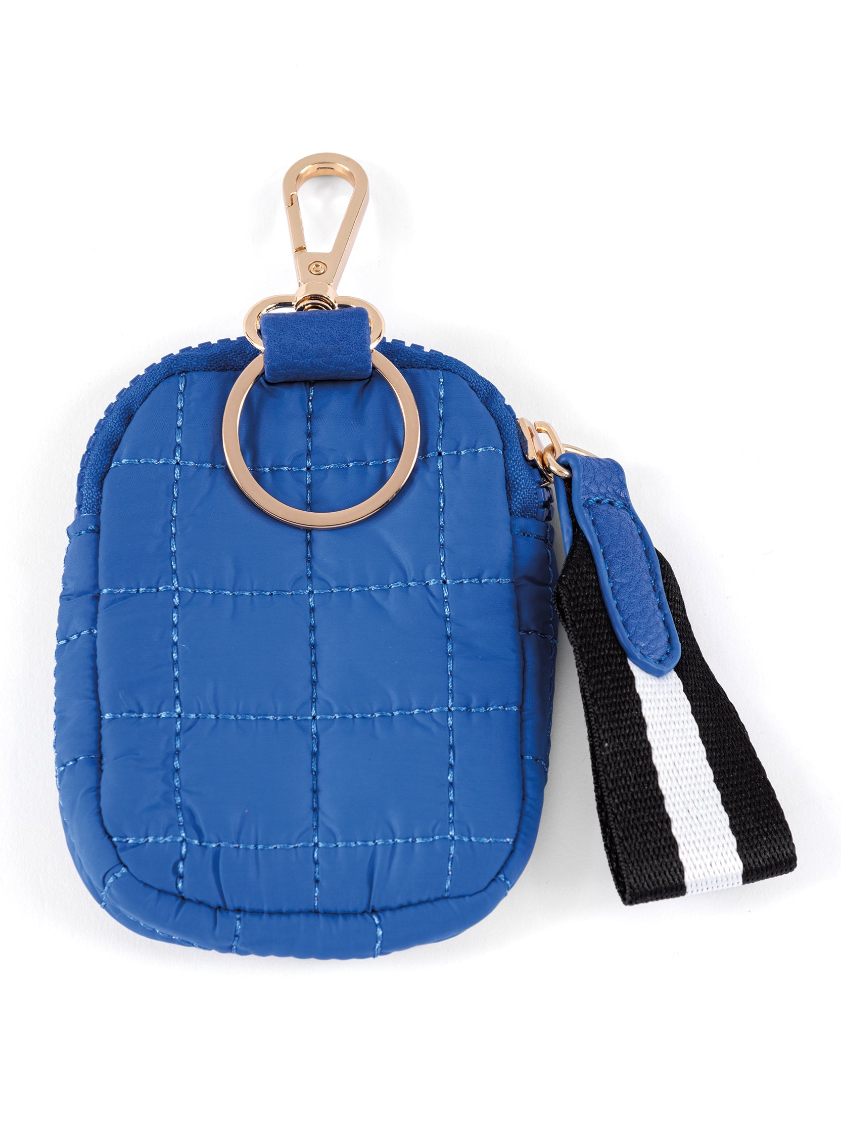 Ezra Quilted Nylon Clip-On Pouch, Ultramarine