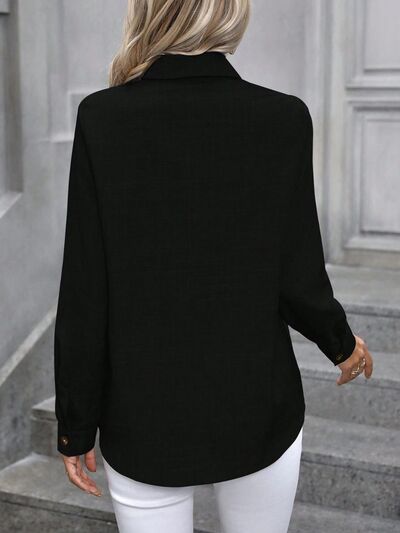 Buy Button Up Collared Neck Long Sleeve Shirt by A@X@E