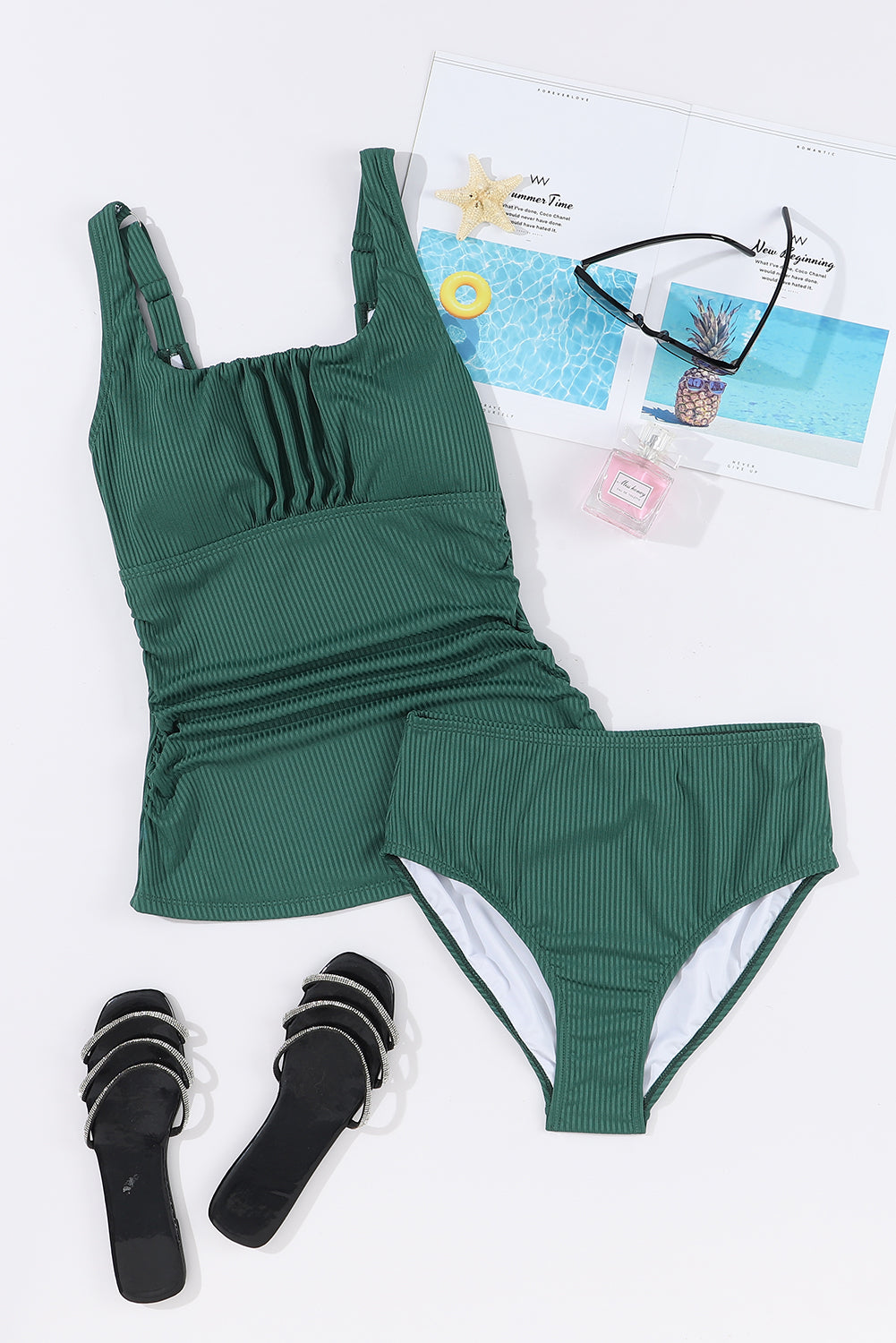 Buy Square Neck Wide Strap Tankini Set by Faz