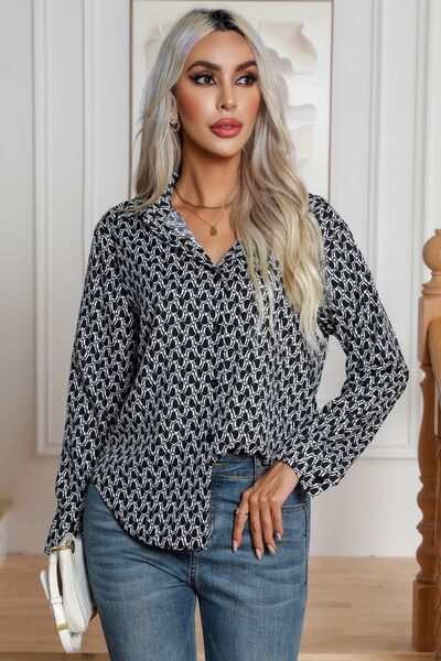Buy Printed Buttoned Long Sleeve Shirt by B&S