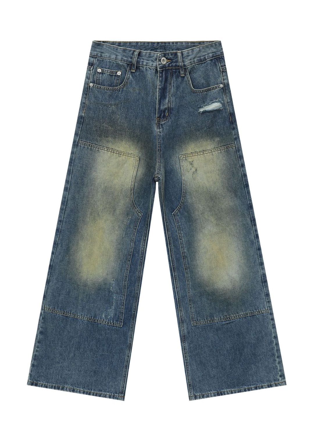 Buy Men's Washed Wide Leg Jeans by Faz