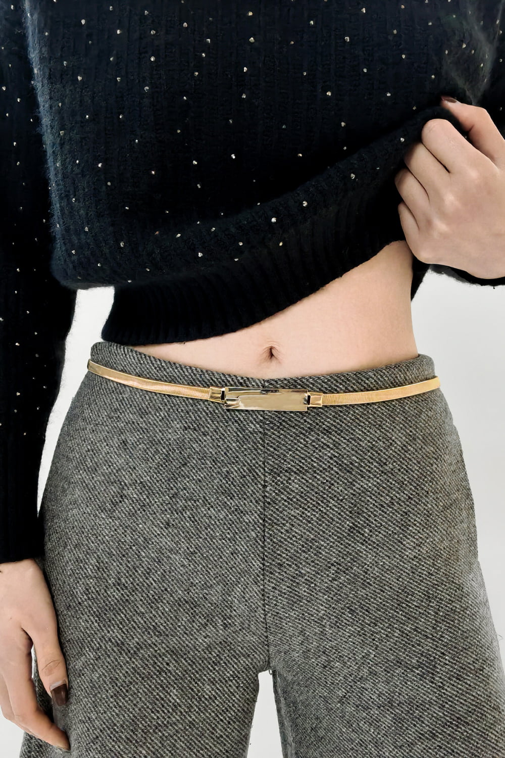 Buy Elastic Iron Skinny Belt by Faz