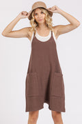 Buy Scoop Neck Spaghetti Strap Overalls with Pockets by Faz