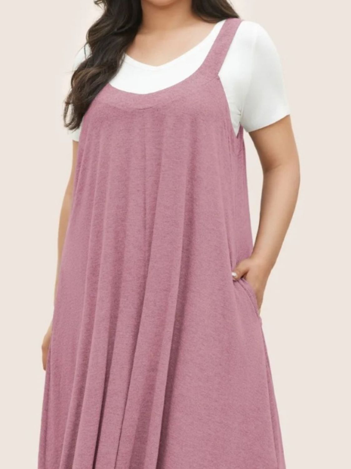 Buy Full Size Pocketed Wide Leg Overalls by Faz