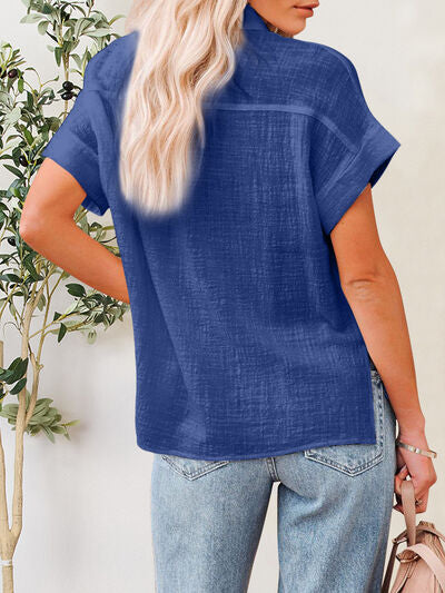 Buy Button Up Short Sleeve Shirt by T@D