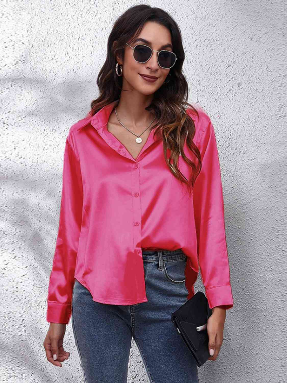 Buy Collared Neck Buttoned Long Sleeve Shirt by B&S