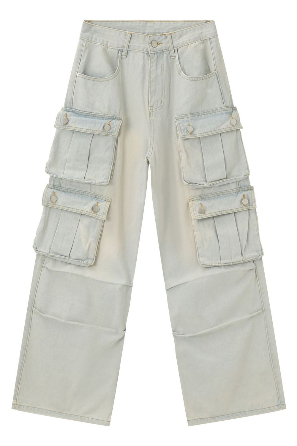 Buy Men's Mid Rise Jeans with Cargo Pockets by Faz