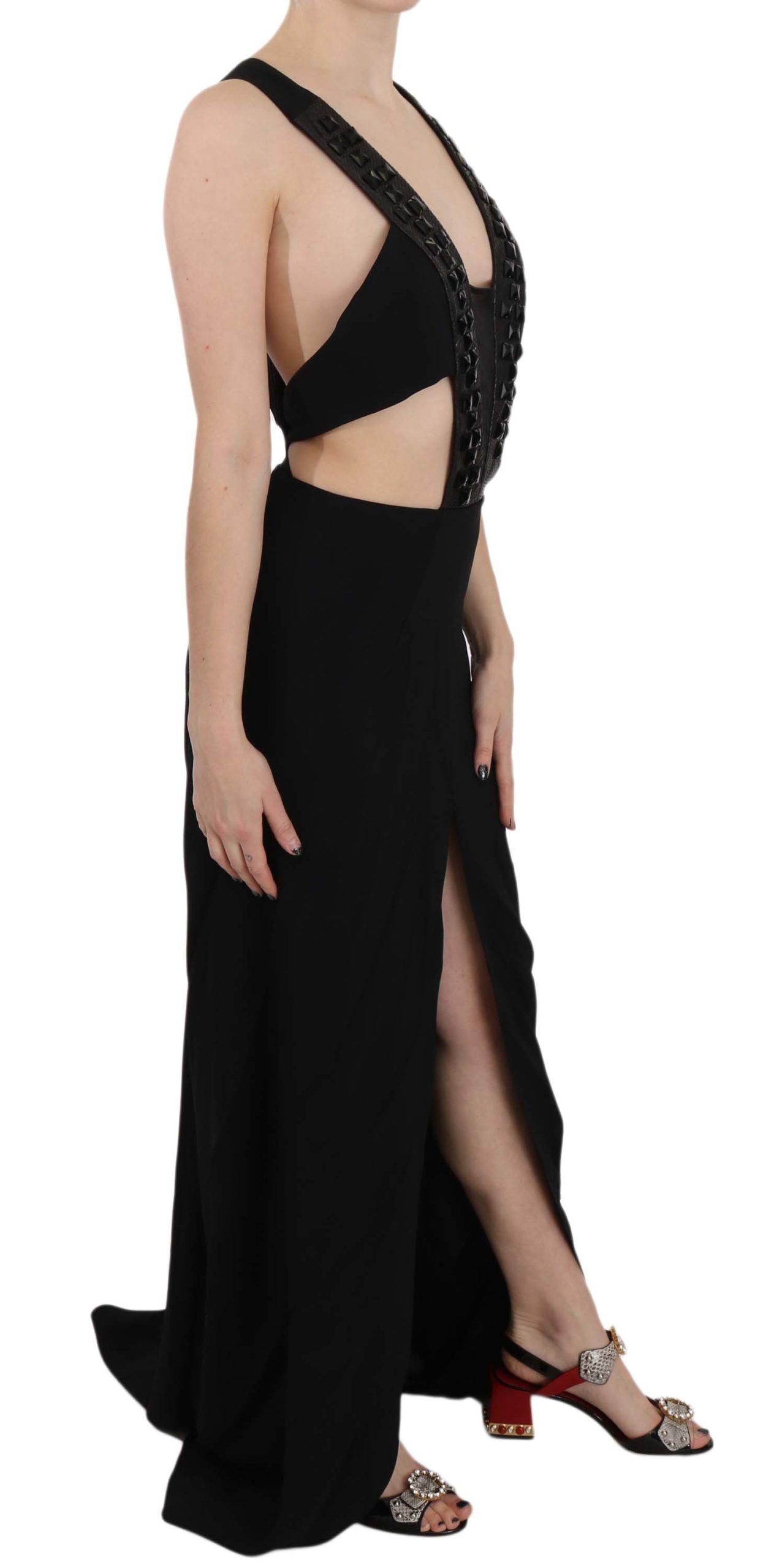 Buy Elegant Flare Maxi Evening Dress with Crystal Accents by John Richmond