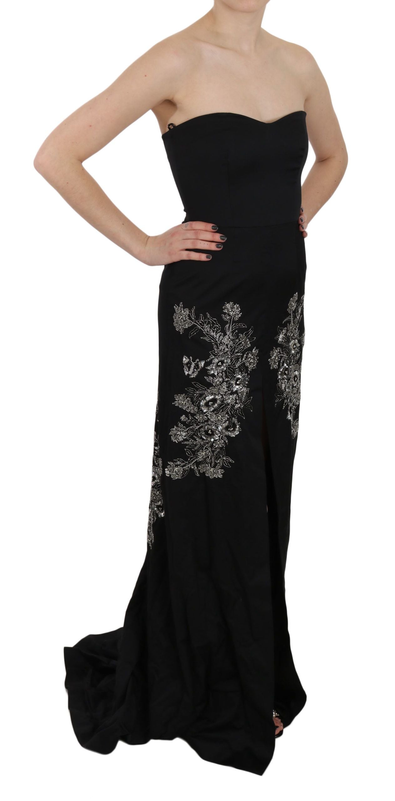 Buy Enchanting Black Maxi Flare Dress by John Richmond