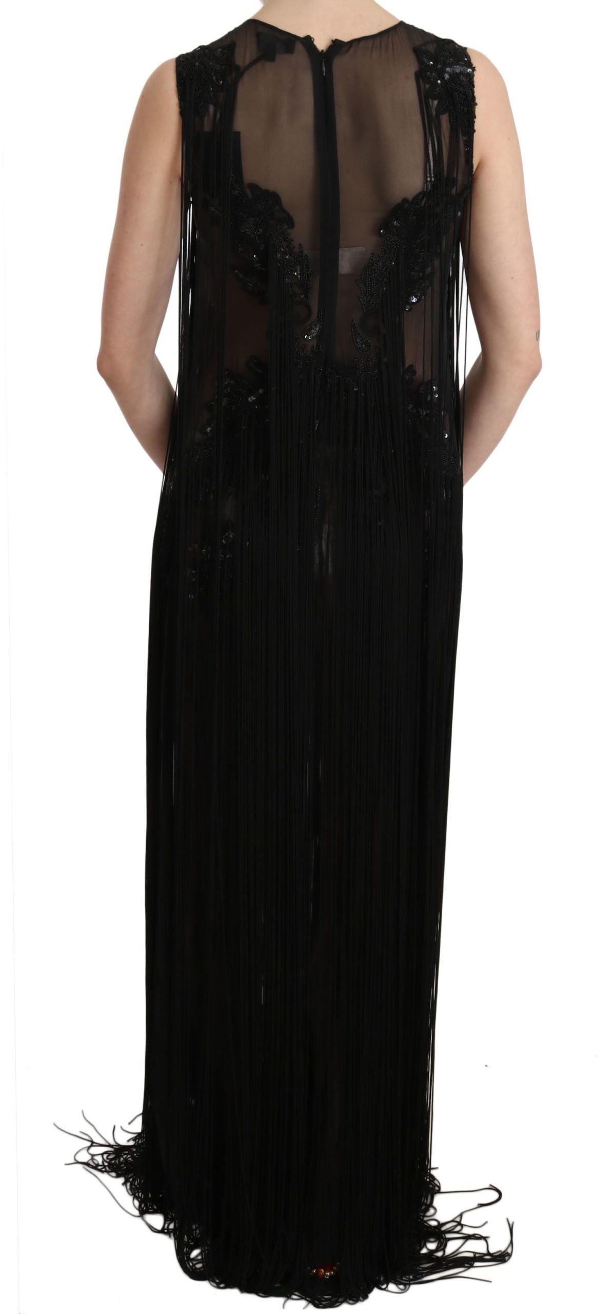 Buy Sheer Sequined Maxi Elegance Dress by John Richmond