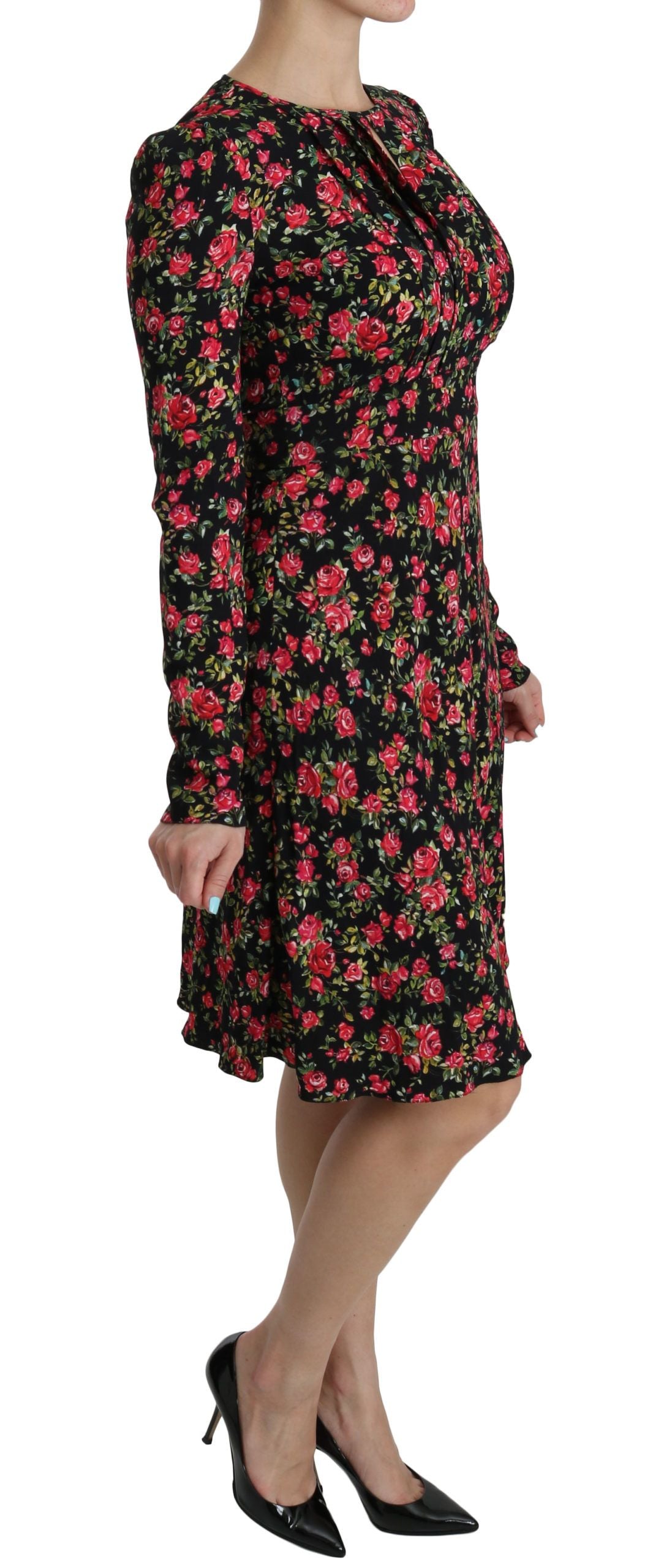 Buy Floral A-Line Viscose Knee Length Dress by Dolce & Gabbana