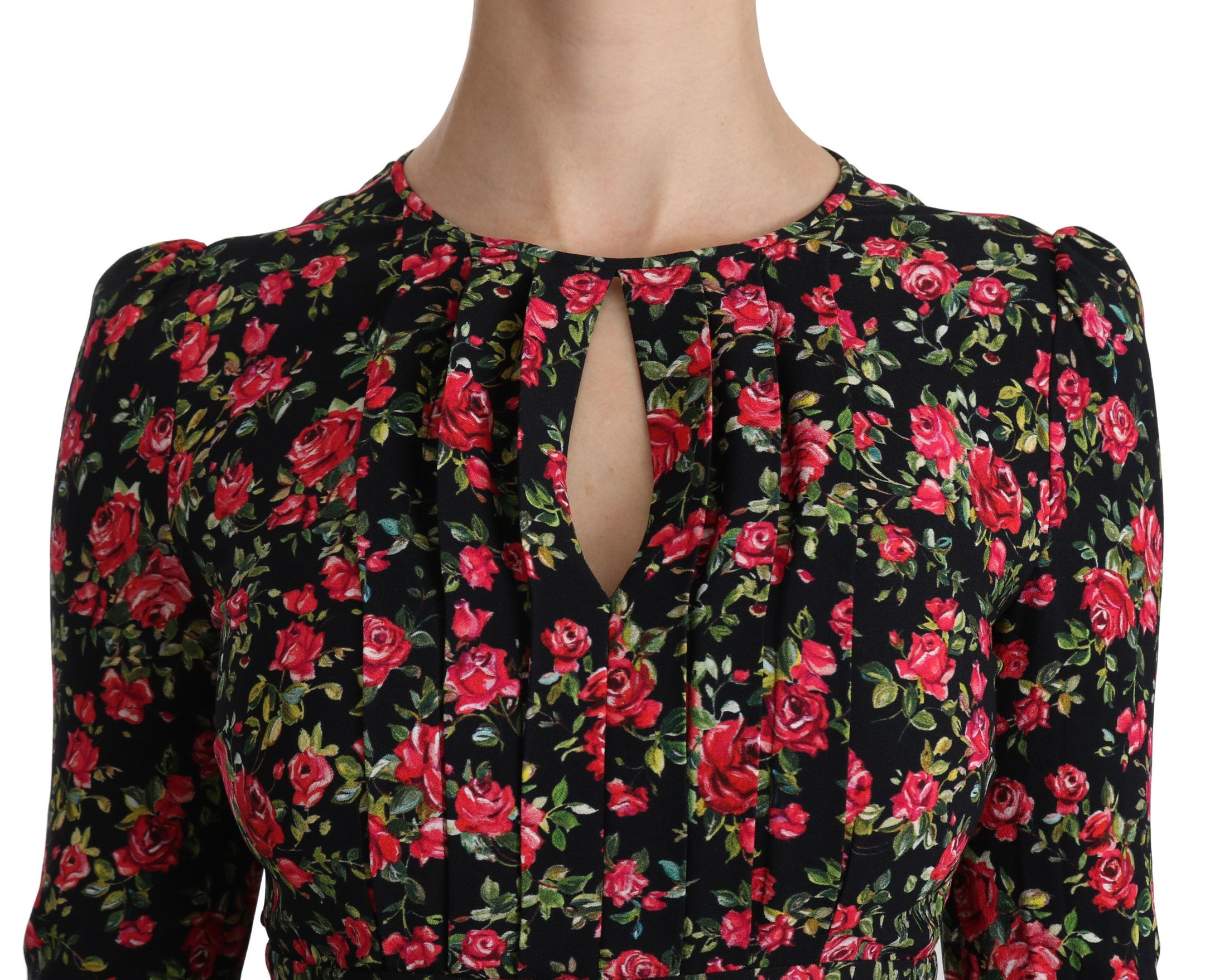 Buy Floral A-Line Viscose Knee Length Dress by Dolce & Gabbana