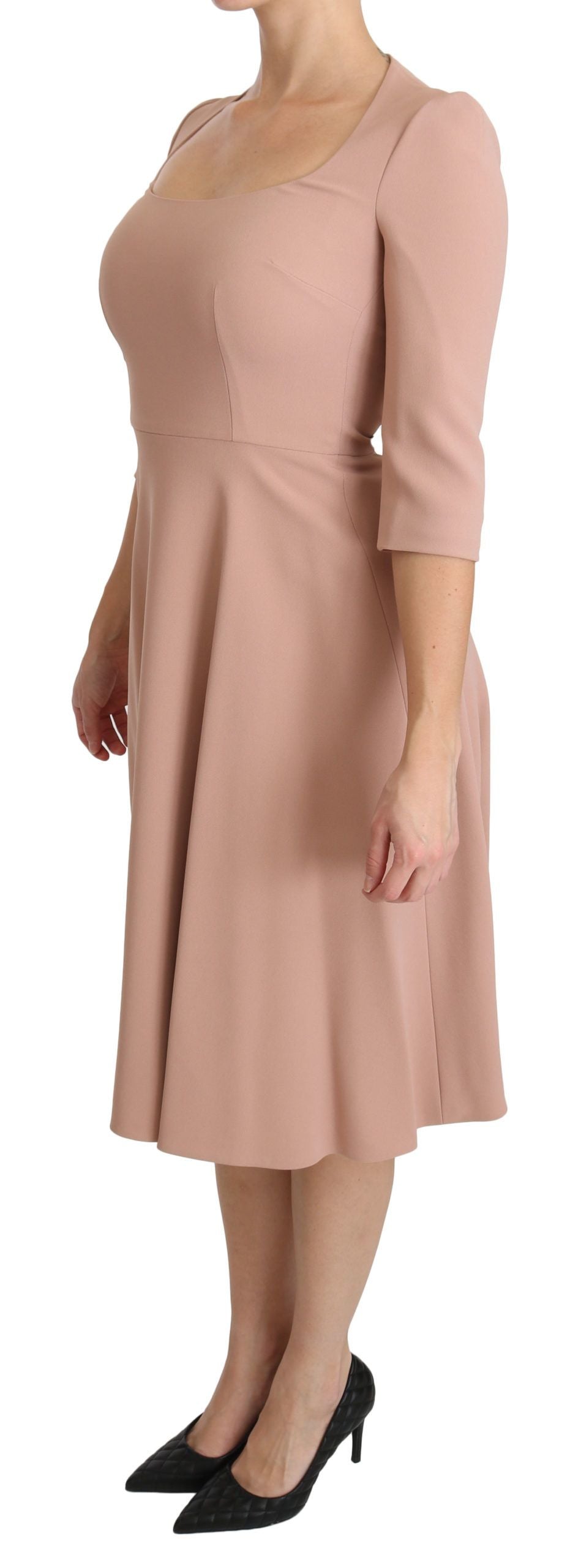 Buy Elegant Light Pink A-Line Knee Length Dress by Dolce & Gabbana