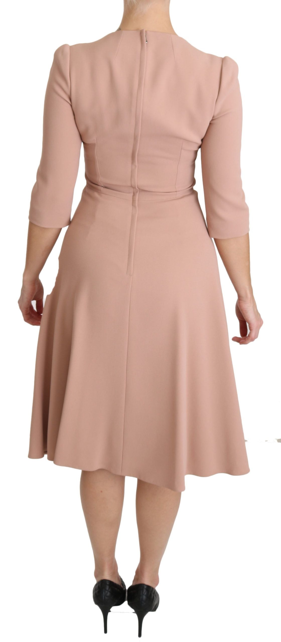 Buy Elegant Light Pink A-Line Knee Length Dress by Dolce & Gabbana