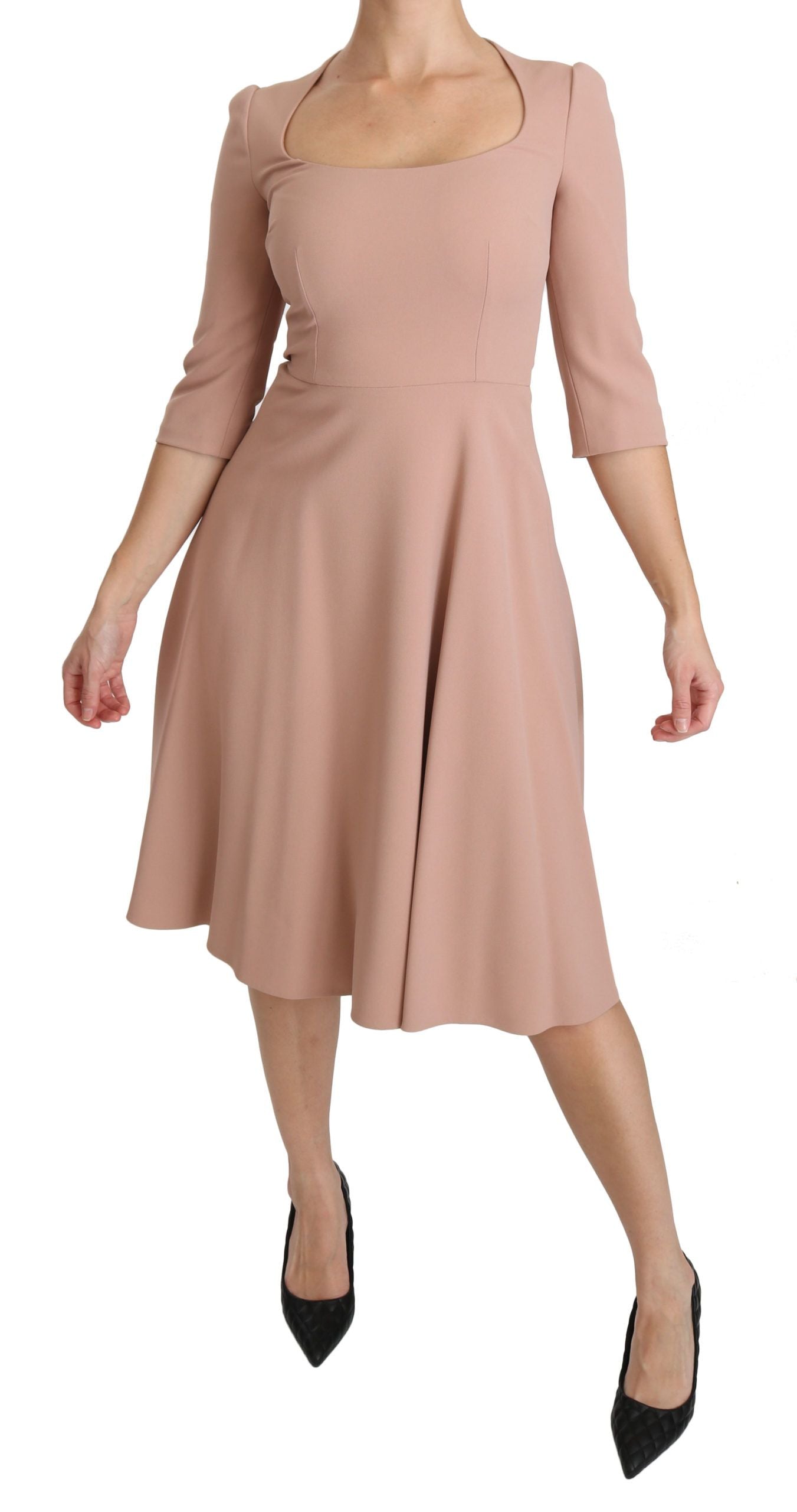 Buy Elegant Light Pink A-Line Knee Length Dress by Dolce & Gabbana