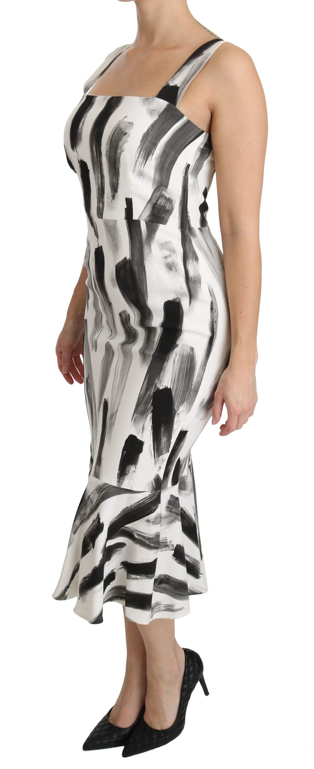 Buy Chic Monochrome Sheath Midi Dress by Dolce & Gabbana