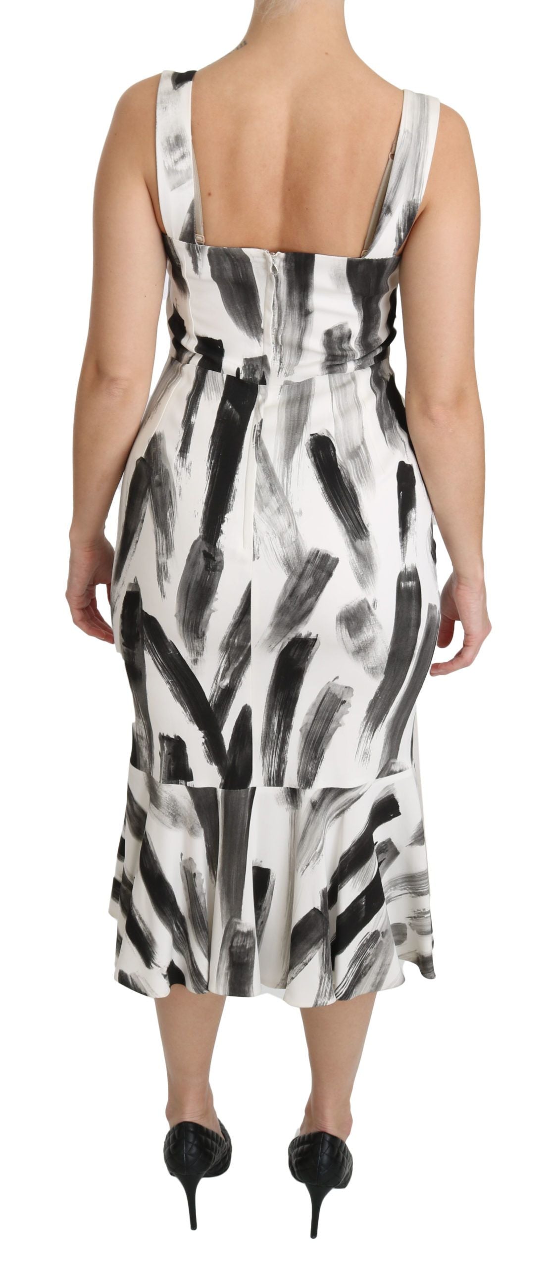 Buy Chic Monochrome Sheath Midi Dress by Dolce & Gabbana