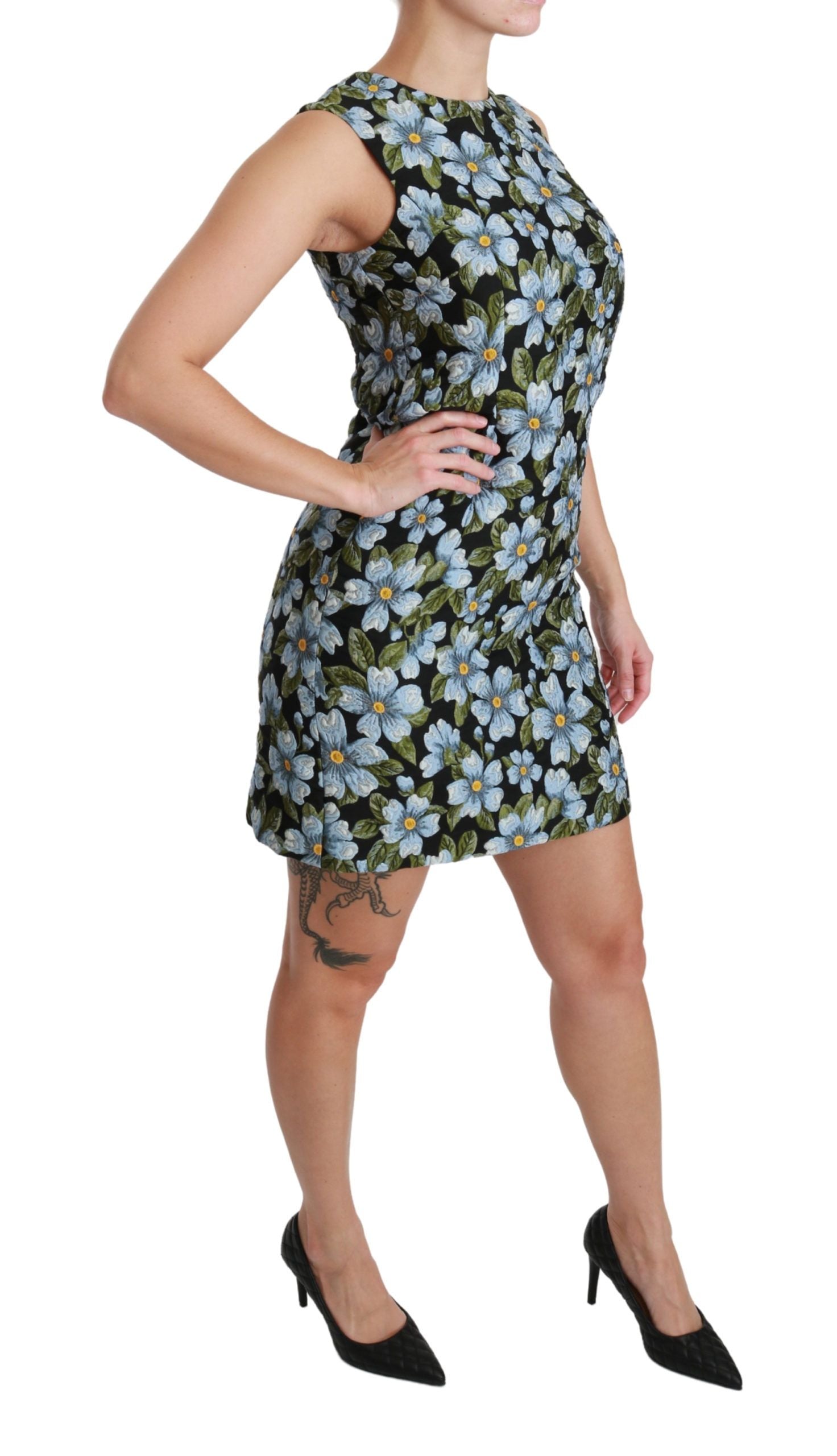 Buy Elegant Floral Mini Shift Dress by Dolce & Gabbana