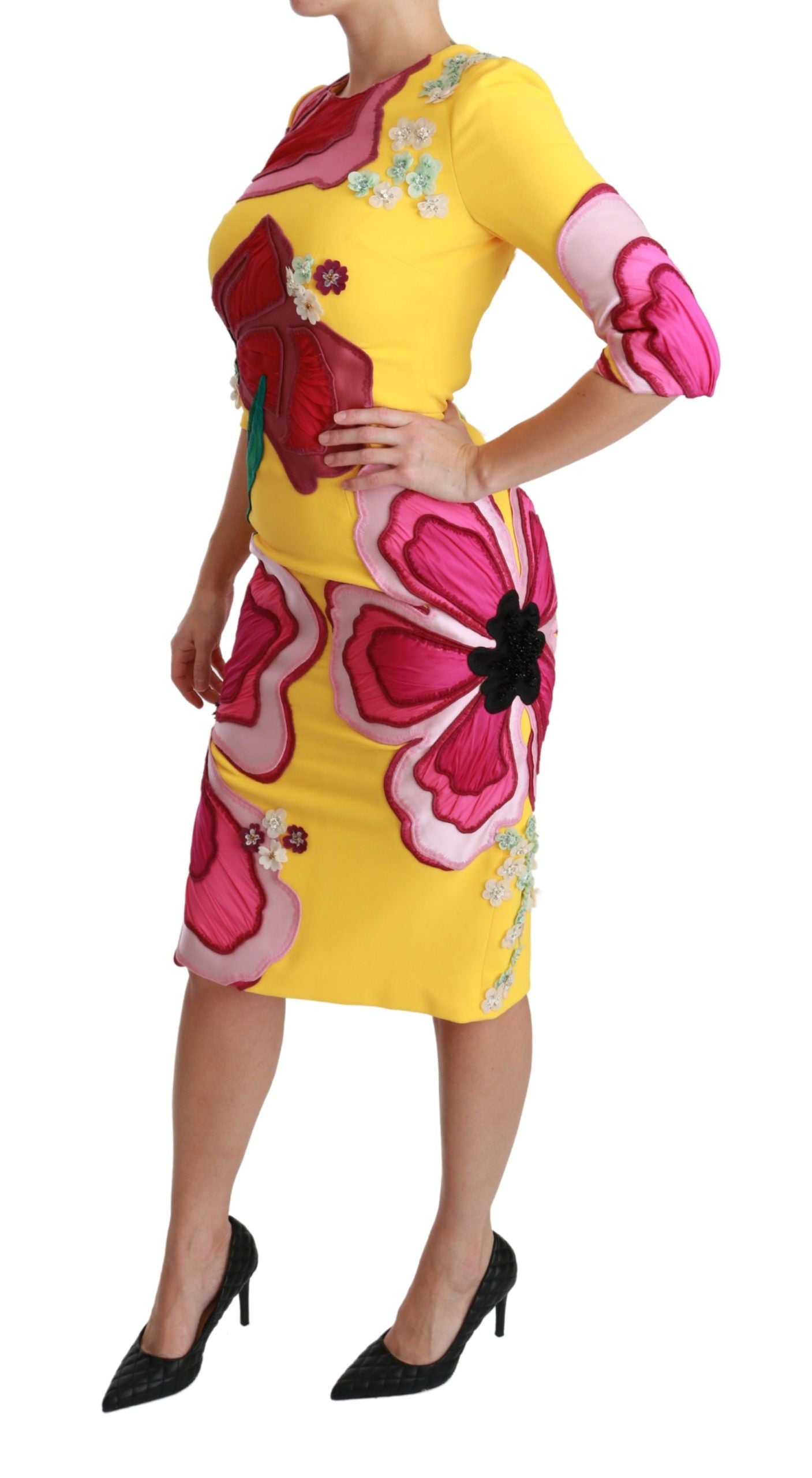 Buy Sunshine Bloom Sheath Knee-Length Dress by Dolce & Gabbana