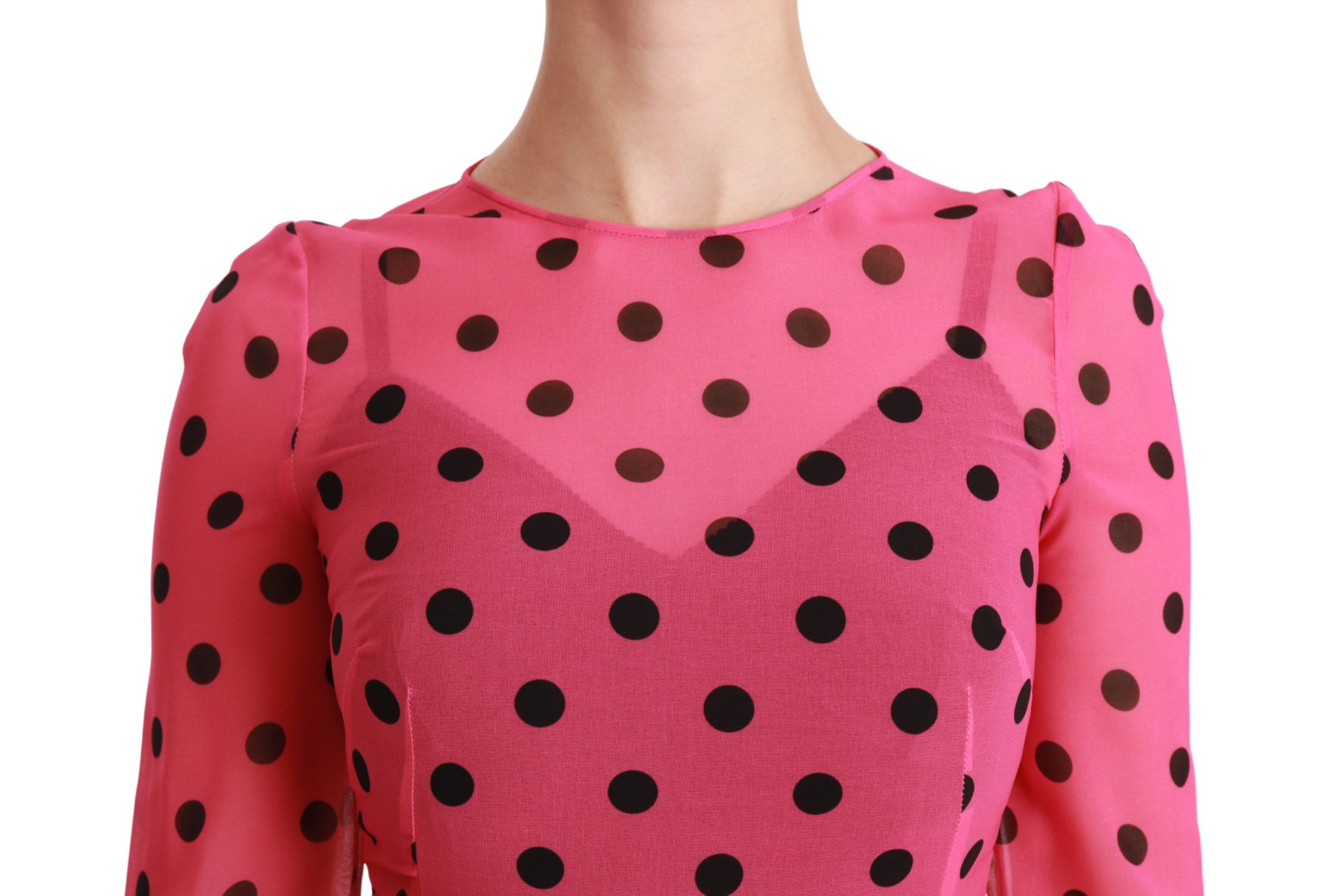 Buy Elegant Polka Dot A-Line Knee Length Dress by Dolce & Gabbana