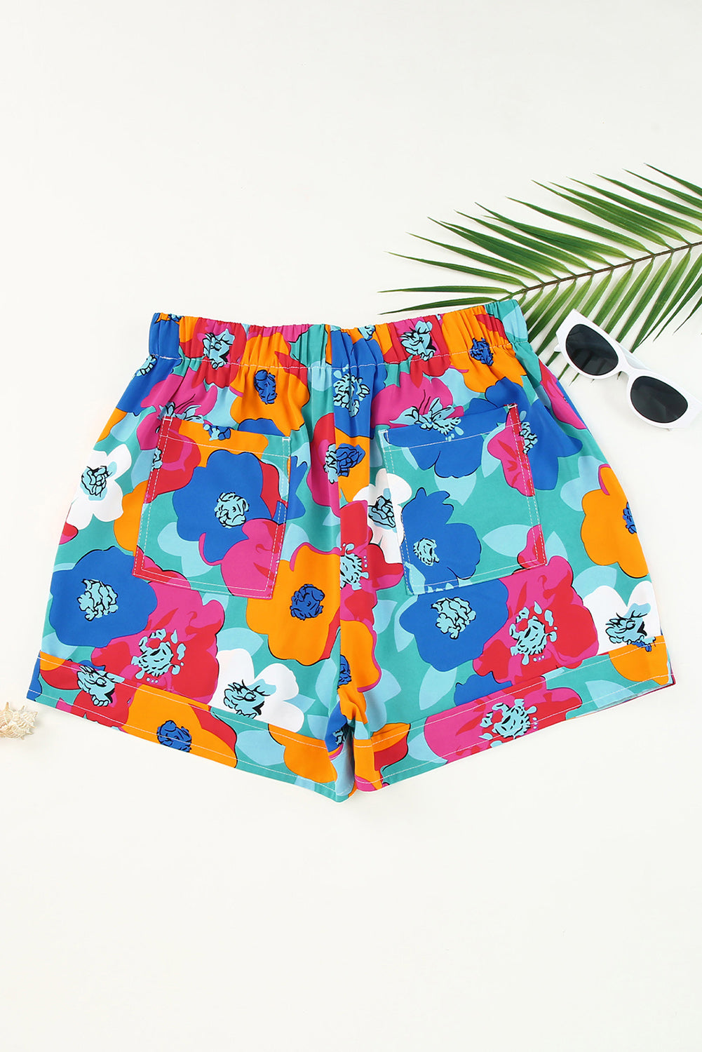 Buy Drawstring Printed High Waist Shorts by Faz