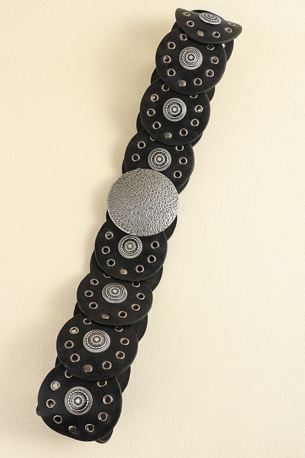 Buy Round Shape PU Leather Belt by Faz