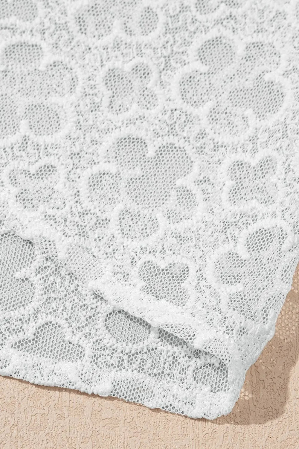 Buy Lace Puff Sleeve Empire Waist Mini Dress by Faz