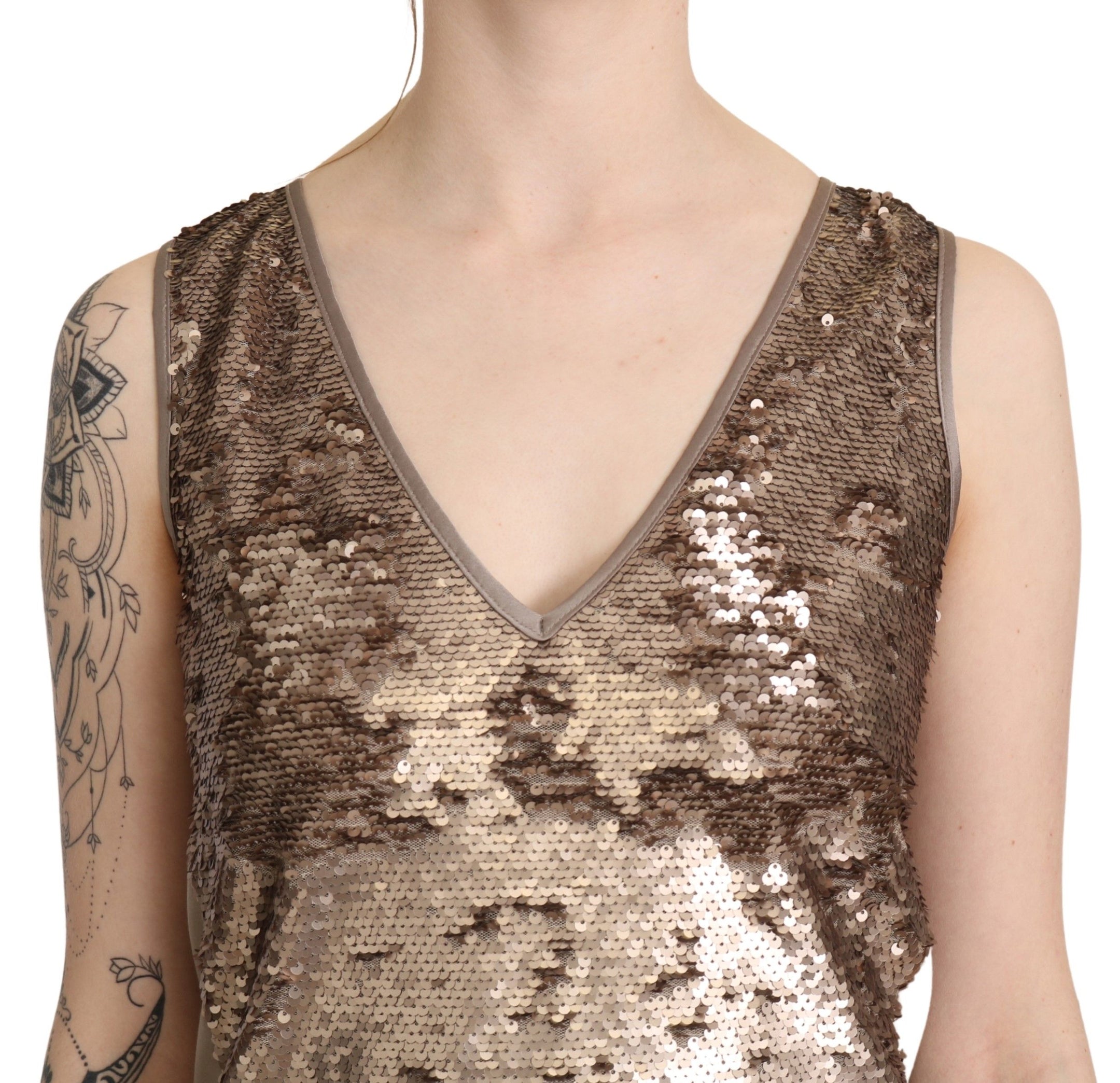 Buy Glamorous V-Neck Sleeveless Sequin Mini Dress by Liu Jo