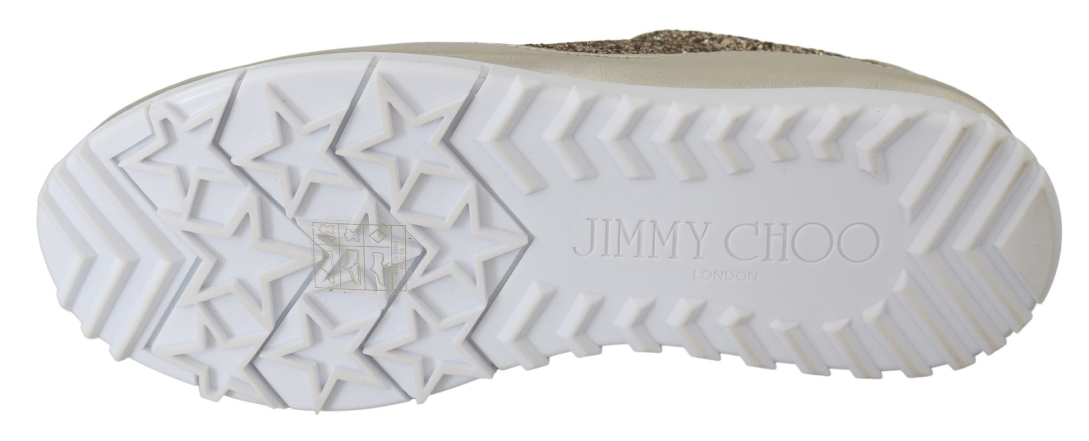 Buy Antique Gold Glitter Leather Sneakers by Jimmy Choo