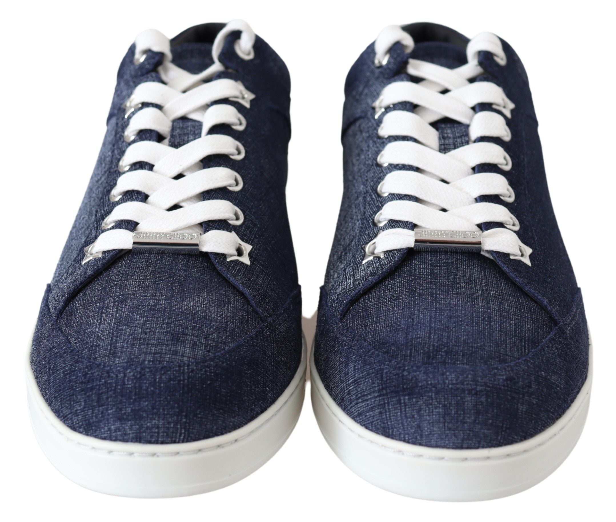 Buy Chic Slip-On Blue Denim Suede Sneakers by Jimmy Choo